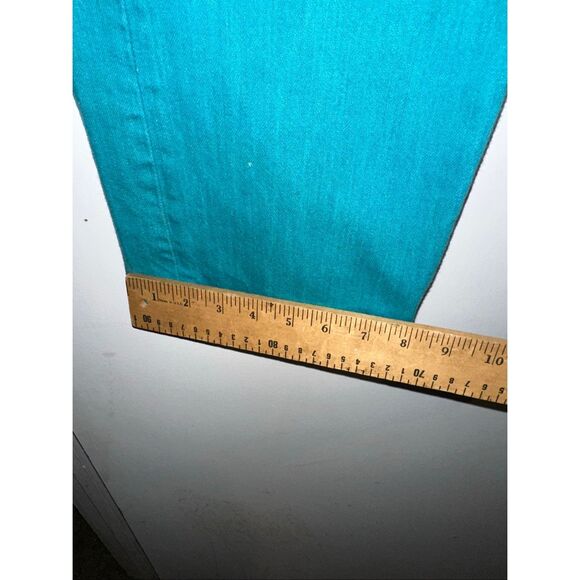 Levis 501 Button Fly Jeans Men's 34 x 26.5 Turquoise Teal relaxed Straight red t - Picture 4 of 8